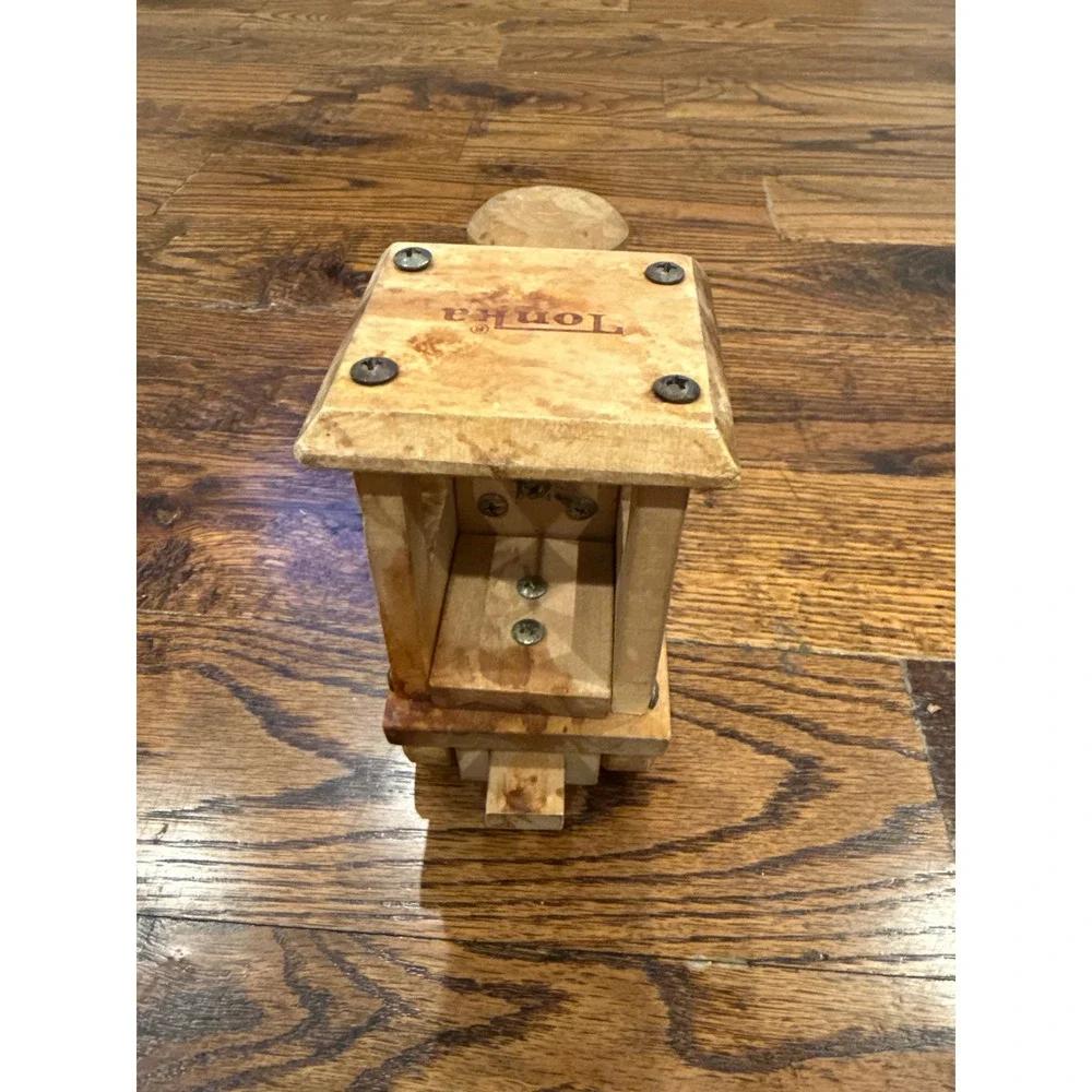 Tonka Wood Train Engine Locomotive Vintage Style Toy Truck Natural Wood #Tonka